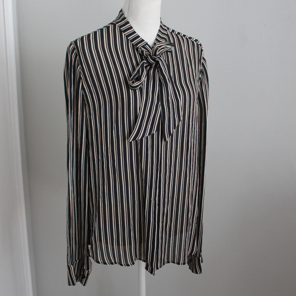 Reformation Tops - REFORMATION Tie Neck Button Down